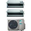Daikin Climatizzatore Condizionatore Daikin Bluevolution Canalizzato Dual Split Canalizzabile Inverter Serie FDXM-F9 9+9 Con 2MXM40M R-32 9000+9000 Wi-Fi Optional A+++/A++