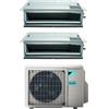 Daikin Climatizzatore Condizionatore Daikin Bluevolution Canalizzato Dual Split Canalizzabile Inverter Serie FDXM-F9 9+12 Con 2MXM50N R-32 Wi-Fi Optional 9000+12000 A+++/A++