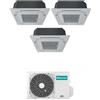 Hisense Climatizzatore Condizionatore Hisense Trial Split 9+9+12 con 3AMW62U4RFA a Cassetta R-32 9000+9000+12000 Wi-Fi Optional A++/A+ Con Telecomando e Pannello Incluso