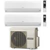 Hitachi Climatizzatore Condizionatore Hitachi Dual Split Inverter Serie Performance 7+7 con RAM-33NP2E R-32 Wi-Fi Optional 7000+7000