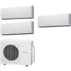 Fujitsu Climatizzatore Condizionatore Fujitsu trial split parete inverter serie KM 9000+9000+12000 btu r-32 con Aoyg18kbta3 9+9+12