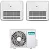 Hisense Climatizzatore Condizionatore Hisense Dual Split Console 9+9 con 2AMW35U4RRA R-32 Wi-Fi Optional 9000+9000
