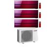 Mitsubishi Electric Climatizzatore Condizionatore MITSUBISHI ELECTRIC Trial Split 9+9+12 Serie KIRIGAMINE STYLE RUBY RED Inverter con MXZ-3F54VF WI-FI INTEGRATO R-32 9000+9000+12000 A+++/A++