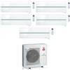 Mitsubishi Electric Climatizzatore Condizionatore MITSUBISHI ELECTRIC Penta Split 9+9+9+12+18 Serie KIRIGAMINE STYLE PEARL WHITE Inverter MXZ-5F102VF WI-FI INTEGRATO R-32 9000+9000+9000+12000+18000 A++/A++