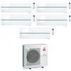 Mitsubishi Electric Climatizzatore Condizionatore MITSUBISHI ELECTRIC Penta Split 9+9+9+12+18 Serie KIRIGAMINE STYLE PEARL WHITE Inverter MXZ-5F102VF WI-FI INTEGRATO R-32 9000+9000+9000+12000+18000 A++/A++