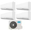 Fujitsu Climatizzatore Condizionatore Quadri Split OLIMPIA SPLENDID 12+12+12+12 Serie NEXYA S4 Inverter Con OS-CEMEH42EI R-32 WI-FI INTEGRATO 12000+12000+12000+12000 A++/A