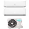 Hisense Climatizzatore Condizionatore HISENSE Dual Split 12+18 serie HI-COMFORT Inverter con 3AMW72U4RJC R-32WI-FI INTEGRATO 12000+18000 A++/A+