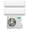 Hisense Climatizzatore Condizionatore HISENSE Dual Split serie HI-COMFORT Inverter da 18000+18000 con 5AMW105U4RQC R-32 Wi-Fi Integrato 18+18 A++/A+