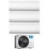 Midea Climatizzatore Condizionatore MIDEA Trial Split serie XTREME inverter da 9000+9000+18000 con M3O-27NF8 Wifi Integrato 9+9+18 A++/A+