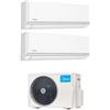 Midea Climatizzatore Condizionatore Midea Dual Split Serie EVOLUTION Inverter 12000+12000 Btu con M3OG-21HFN8-Q R-32 Wi-Fi Integrato 12+12 A++/A+