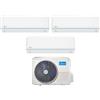 Midea Climatizzatore Condizionatore MIDEA Trial Split serie EVOLUTION Inverter da 9000+9000+18000 btu con M3OF-27HFN8-Q R-32 WI-FI INTEGRATO 9+9+18 A++/A+