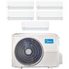 Midea Climatizzatore Condizionatore MIDEA Penta Split serie EVOLUTION Inverter da 9000+9000+9000+9000+9000 btu con M5OE-42HFN8 -Q R-32 WI-FI INTEGRATO 9+9+9+9+9 A++/A+
