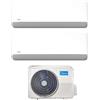 Midea Climatizzatore Condizionatore Midea Dual Split Serie BREEZELESS E inverter 9000+12000 Con M2OG-18HFN8-Q Wi-Fi Integrato 9+12 A++/A+