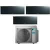 Daikin Climatizzatore Condizionatore DAIKIN BLUEVOLUTION Trial split serie EMURA BLACK III Inverter da 7000+9000+12000 btu con 3MXM52N WI-FI INTEGRATO R-32 7+9+12 A+++/A++