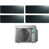 Daikin Climatizzatore Condizionatore DAIKIN BLUEVOLUTION Quadri split serie EMURA BLACK III Inverter da 7000+7000+9000+12000 btu con 4MXM80N WI-FI INTEGRATO R-32 7+7+9+12 A+++/A++
