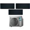 Daikin Climatizzatore Condizionatore DAIKIN BLUEVOLUTION Trial split serie STYLISH TOTAL BLACK Inverter da 9000+9000+12000 btu con 3MXM68N WI-FI INTEGRATO R-32 9+9+12 A+++/A++
