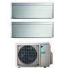 Daikin Climatizzatore Condizionatore DAIKIN BLUEVOLUTION Dual split serie STYLISH TOTAL SILVER Inverter da 9000+15000 btu con 2MXM68N WI-FI INTEGRATO R-32 9+15 A+++/A++