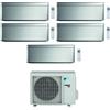 Daikin Climatizzatore Condizionatore DAIKIN BLUEVOLUTION Penta split serie STYLISH TOTAL SILVER Inverter da 7000+9000+9000+9000+12000 btu con 5MXM90N WI-FI INTEGRATO R-32 7+9+9+9+12 A+++/A++