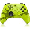 BUERTT Controller Xbox One, controller Xbox Wireless per Xbox One, Xbox Series X/S, controller wireless con jack audio da 3,5 mm, con adattatore wireless da 2,4 GHz, giallo mimetico