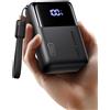INIU Power bank portatile INIU da 25000mAh, ricarica rapida da 100W con cavo USB-C, design compatto