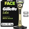 Gillette Rasoio Gillette Labs, modello Champion Gold Edition, in metallo, color oro