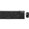 RAPOO Set tastiera e mouse wireless Rapoo X1800S, set da scrivania wireless, sensore da 1000 DPI, autonomia di 12 mesi