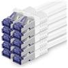 1aTTack.de, cavo di rete Cat.7, 3,0 metri, bianco, confezione da 10 pezzi, cavo patch Cat7 (SFTP/P)