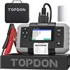 TOPDON BT600, tester per batterie per auto 12V/24V, con display a colori da 3,5" e stampante integrata