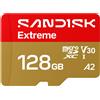 SANDISK Extreme, scheda microSDXC da 128 GB, UHS-I, con adattatore SD (velocità di lettura fino a 245 MB/s)
