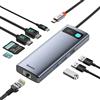 Baseus, stazione dock USB-C, hub 9 in 1, supporto 4K a 120Hz, HDMI