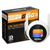 Zelurxx Router 4G LTE WiFi 6 Zelurxx, 300 Mbit/s, slot Nano-SIM, router Wi-Fi mobile, RJ45, fino a 8 dispositivi, bianco