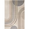 Mazovia Tappeto Moderno, Geometrico - Fano Sole - marrone, crema e grigio, 200x300 cm, impermeabile, per terrazza