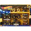 Hot Wheels Monster Trucks - Collezione Trophy Champions, 5 veicoli camion e 6 ma