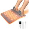 KBIBCK Scaldapiedi Elettrico con 9 Livelli di Temperatura e 4 Timer, con spegnimento automatico, Scaldapiedi Accogliente, piede,Schiena E Corpo Intero Per Donne Uomini(Grigio)