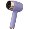 GANCEI Confezione da 1 asciugacapelli con batteria wireless, 3 velocità di temperatura, asciugacapelli portatile ricaricabile tramite USB per viaggi e campeggio (standard USA elegante viola)
