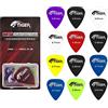TIGER GAC65-12 plettri per chitarra in gel 12 penne per chitarra in gel 4 pizza per ciascun spessore 0,58 mm, 0,71 mm, 0,81 mm - forma 351