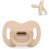 Suavinex, ciuccio interamente in silicone, neonato 0/6 mesi, neonato, beige soft
