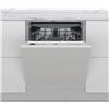 Whirlpool WIC3C33F Lavastoviglie da Incasso 14 coperti Classe D 43 dB 8 programmi 6° Senso NaturalDry (82x60x55 cm) colore Argento