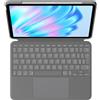 Logitech 920-012633 Combo Touch Custodia con Tastiera per iPad Air 11'' QWERTY Italiano Smart Connector Trackpad Retroilluminata colore Grigio