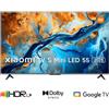 Xiaomi ELA5666EU TV S Mini LED 55'' 4K Ultra HD Smart Google TV 144Hz 1200 nit Dolby Vision Dolby Atmos colore Nero