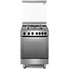 DELONGHI De'Longhi DGX 64 LSG Cucina a Gas 4 Fuochi 60 cm Forno a Gas Statico 71 L Grill Elettrico Valvola Sicurezza Classe A (87x60x60 cm) colore Inox
