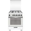 Glem Gas SA664VWH Specialista Cucina a Gas 4 Fuochi Forno a Gas Ventilato 67 L Classe A (90x60x60 cm) colore Bianco