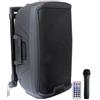Gemini AS2110TOGO AS TO GO SERIES Diffusore Portatile Attivo con Trolley 10'' 1000W Bluetooth Radiomicrofono UHF colore Nero