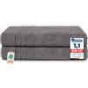 Komfortec Set 2 Teli Sauna 80x200 cm, Spugna 100% Cotone, Antracite | Set di 2 Teli Sauna Grandi e Assorbenti; Telo Doccia, Telo Mare, per Spa e Lettino Massaggio