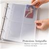 Pagine Album Carte A5 - Fogli Raccoglitore 6 Fori per Fotocard 4 Tasche