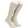 TR Martha 1 paio di calzini lunghi per costume tradizionale bavarese, al ginocchio, calze per pantaloni in pelle, calze a treccia, taglia 40-47