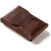 Crazy Horse Craft Portafoglio Slim Uomo Donna, Porta Carte di Credito | Pelle italiana conciata al vegetale, senza rivetti; dieci tessere in un unico scomparto, banconote nella tasca sul retro
