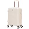 CELIMS - Valigia da Cabina 55x35x25 cm | Valigia da Cabina | Lucchetto TSA Integrato | Rigida in ABS | Ruote a 360° | Bagaglio da Cabina | Beige