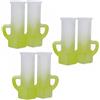 COSE DA CASA Set da 6 Bicchiere vodka limoncello liquori amari fresco bicchierino freezer 7cl giallo e bianco satinato bar pub ristoranti hotel cicchetti shot bodega