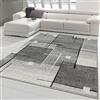 Teppich-Traum Tappeto da Soggiorno moderno con Quadrati | facile da pulire | grigio negro Größe 160x220 cm